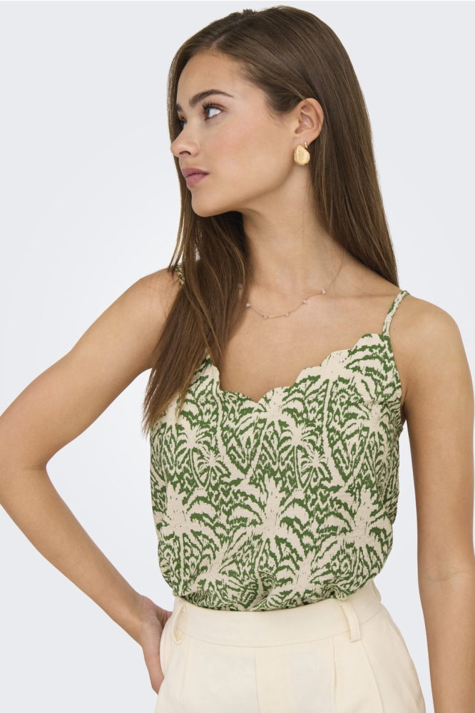 JDYTROYA LIFE SINGLET WVN DIA 15347220 KALE/02-25-07 TAPIOCA PALM TREE